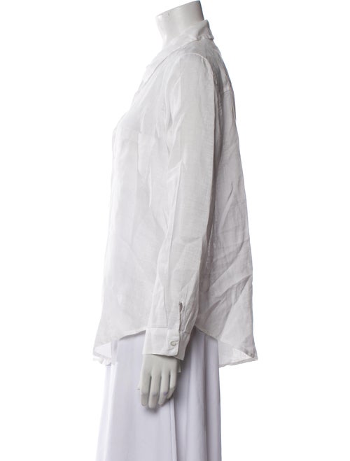 Calypso St. Barth Linen Long Sleeve Button-Up Top