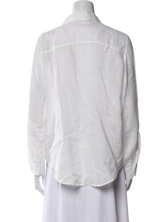Calypso St. Barth Linen Long Sleeve Button-Up Top