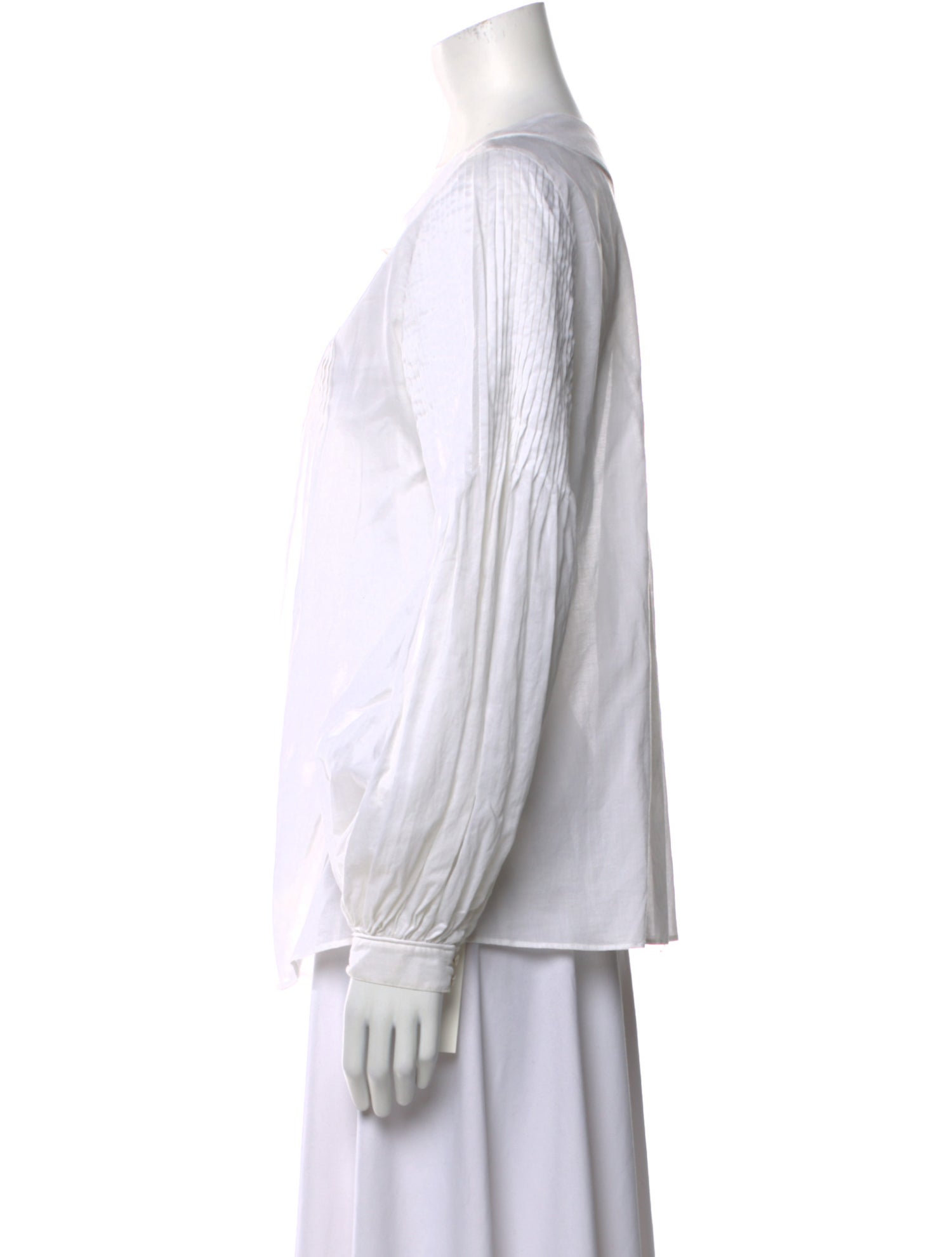 Calypso St. Barth Scoop Neck Long Sleeve Blouse