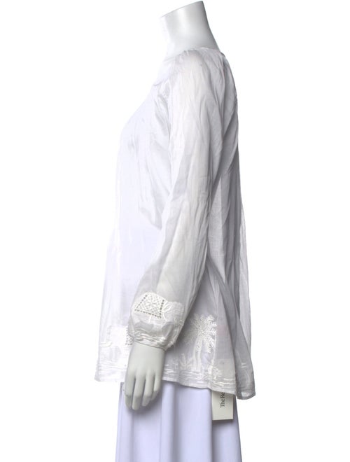 Calypso St. Barth Tie-Dye Print V-Neck Blouse