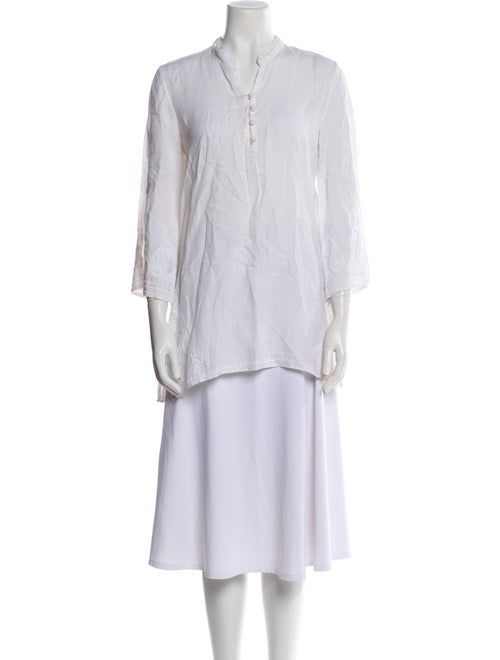 Calypso St. Barth Linen V-Neck Tunic