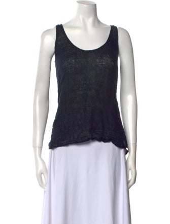 Calypso St. Barth Linen Scoop Neck Top