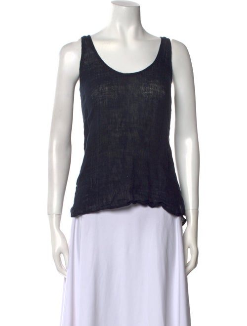 Calypso St. Barth Linen Scoop Neck Top