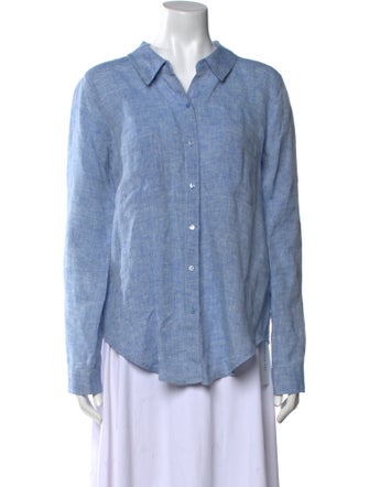 Calypso St. Barth Linen Long Sleeve Button-Up Top