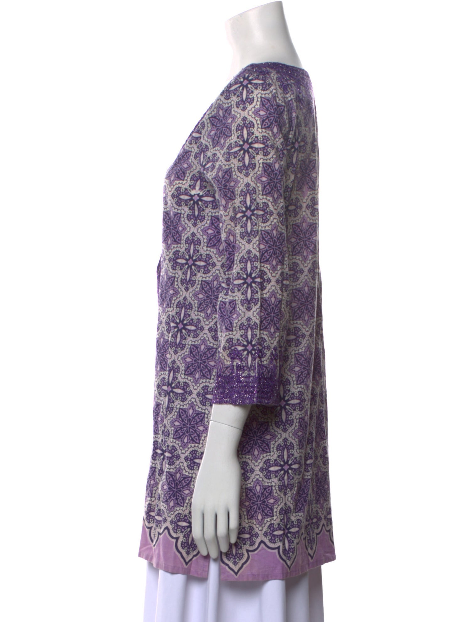 Calypso St. Barth Printed V-Neck Tunic