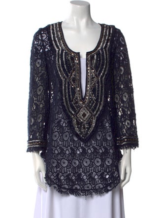 Calypso St. Barth Printed V-Neck Tunic