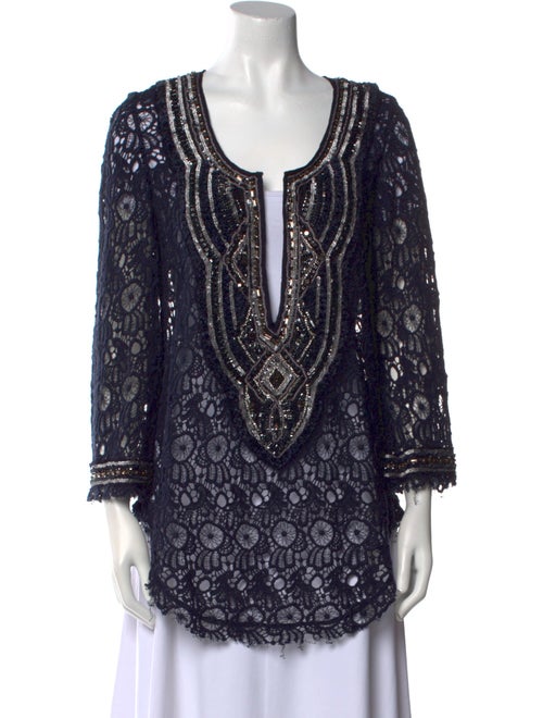 Calypso St. Barth Printed V-Neck Tunic