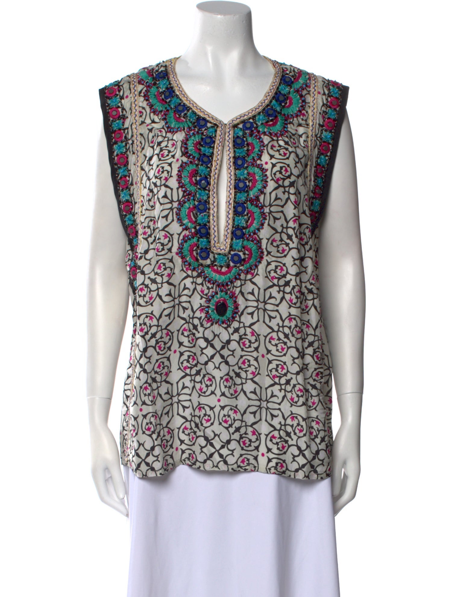 Calypso St. Barth Silk Printed Blouse