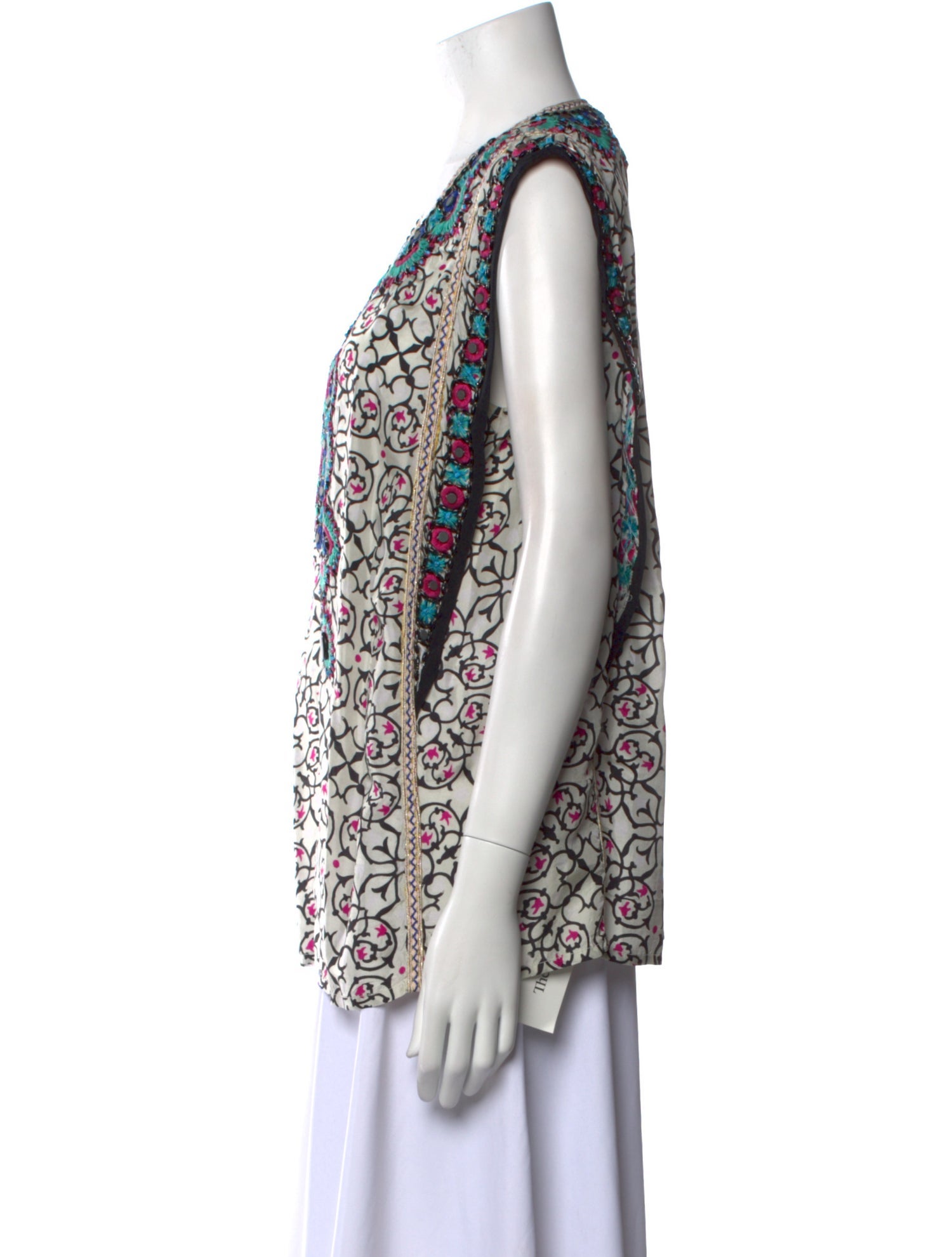 Calypso St. Barth Silk Printed Blouse