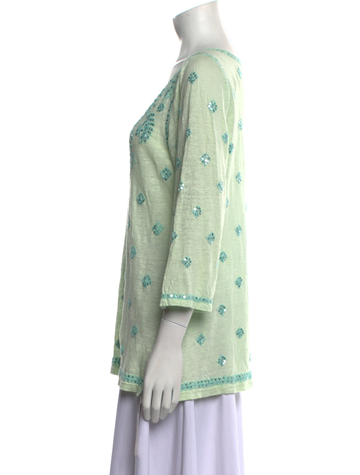 Calypso St. Barth Linen Printed Tunic