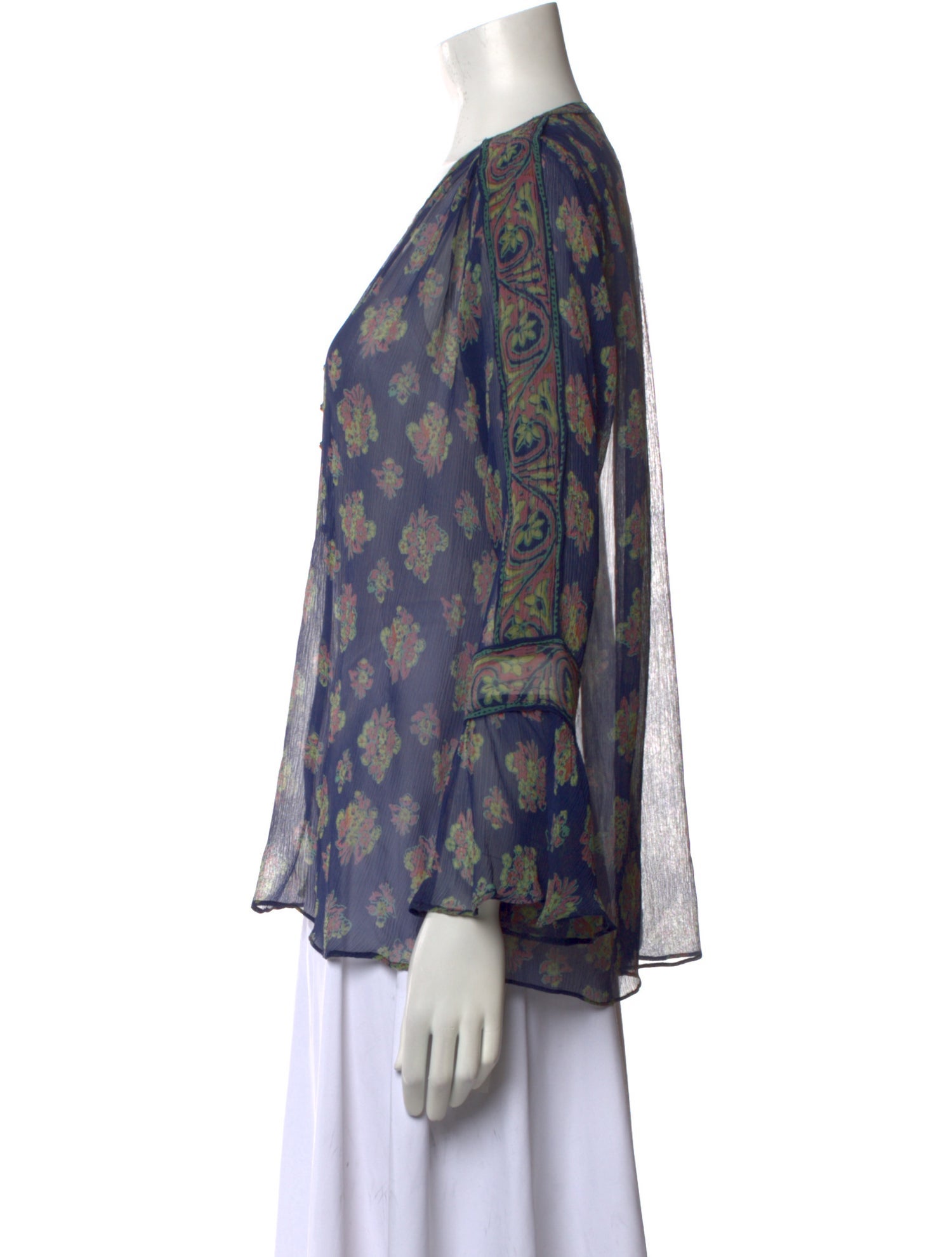 Calypso St. Barth Silk Printed Blouse