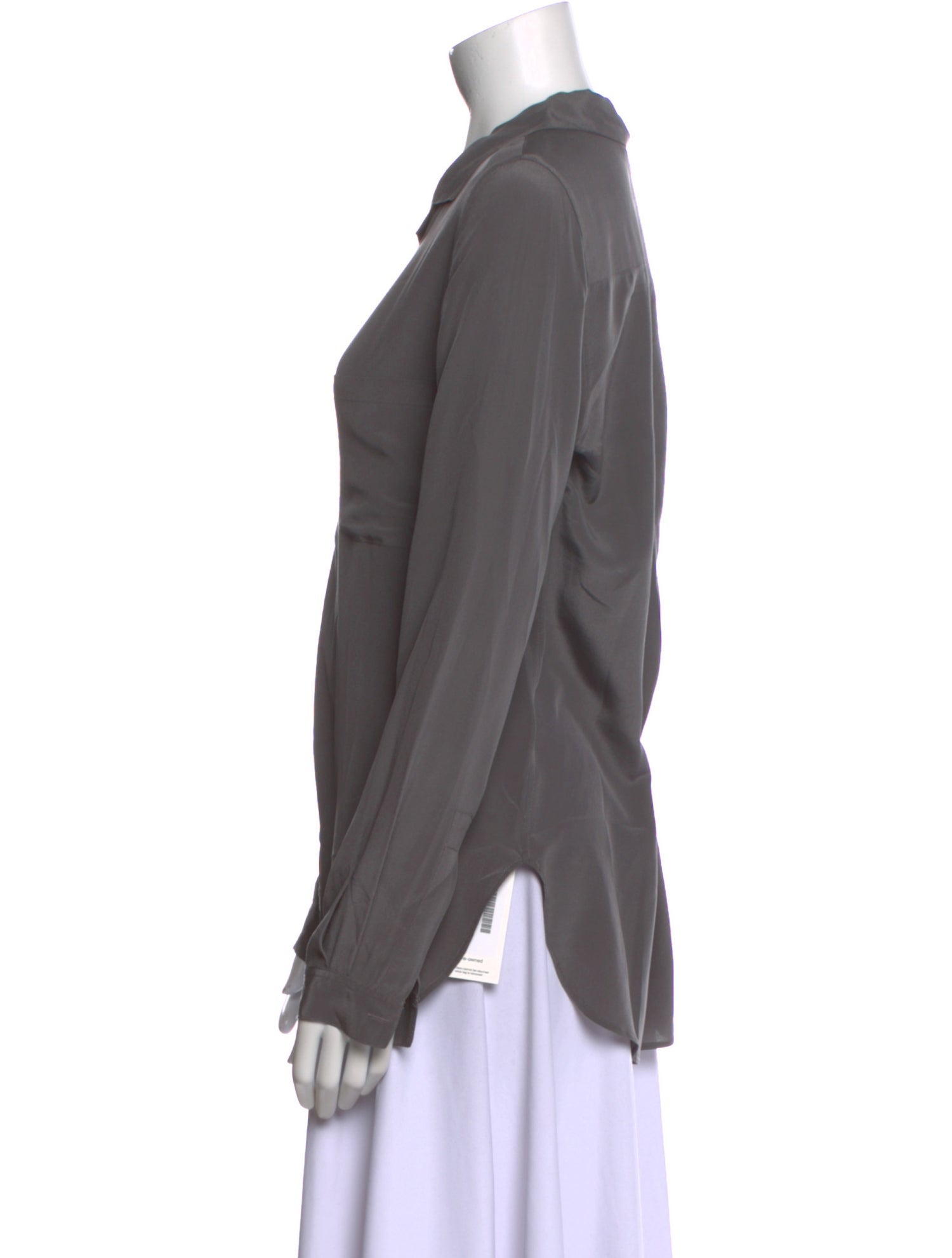 Calypso St. Barth Silk Long Sleeve Button-Up Top