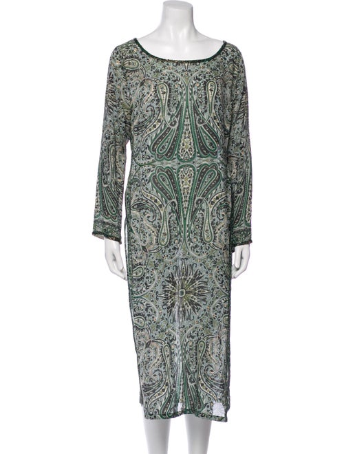 Calypso St. Barth Paisley Print Midi Length Dress