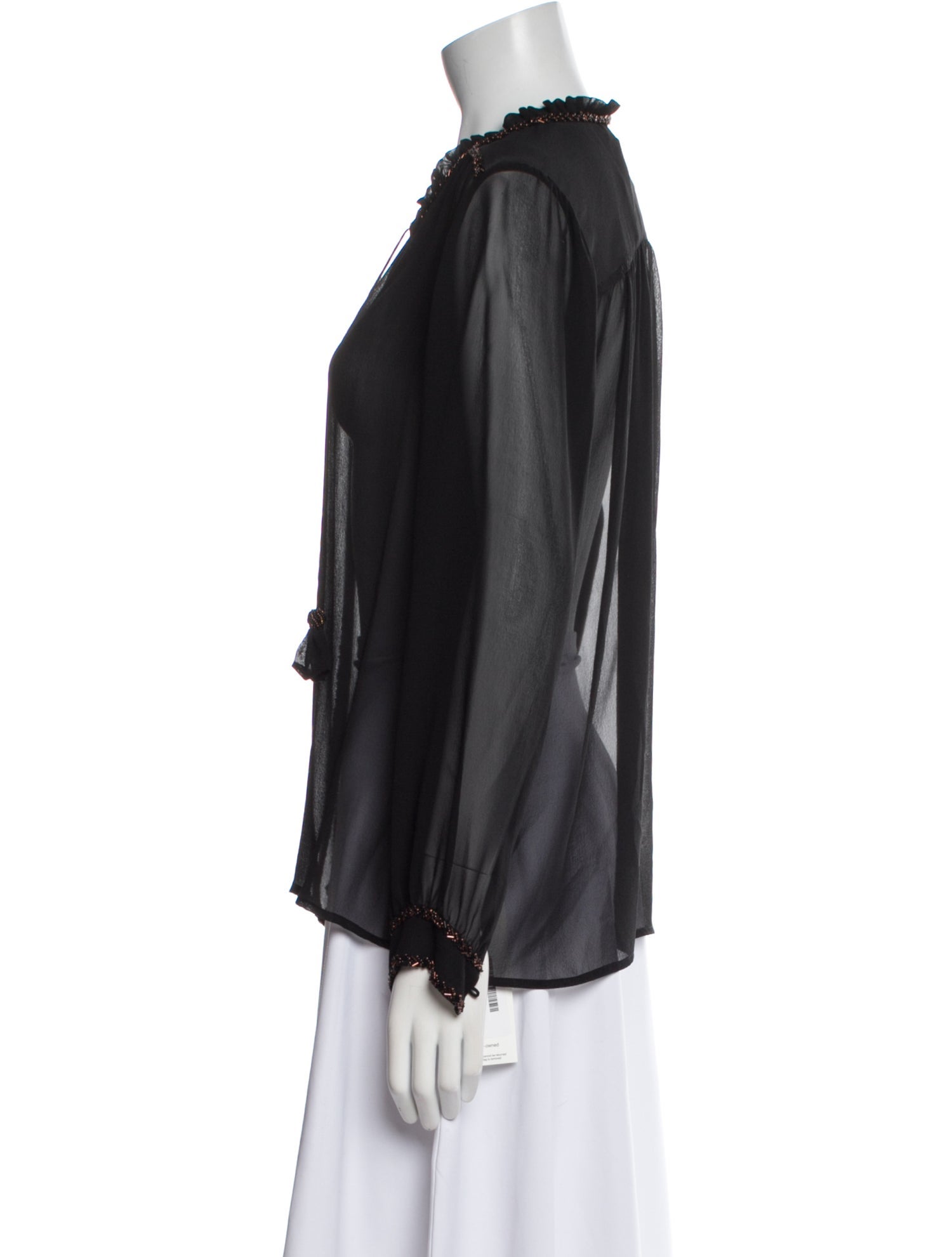 Calypso St. Barth Silk V-Neck Blouse w/ Tags