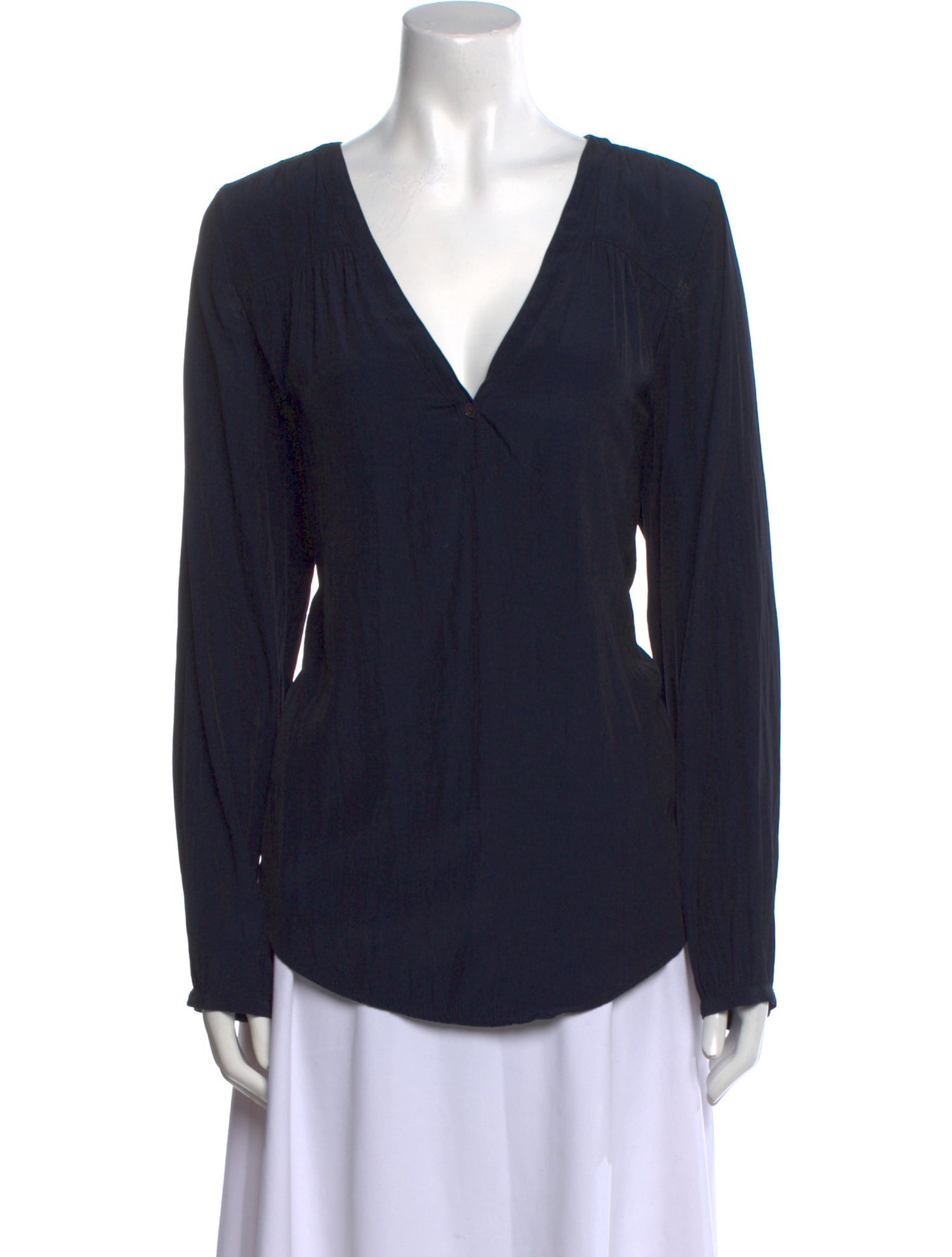 Calypso St. Barth V-Neck Long Sleeve Blouse