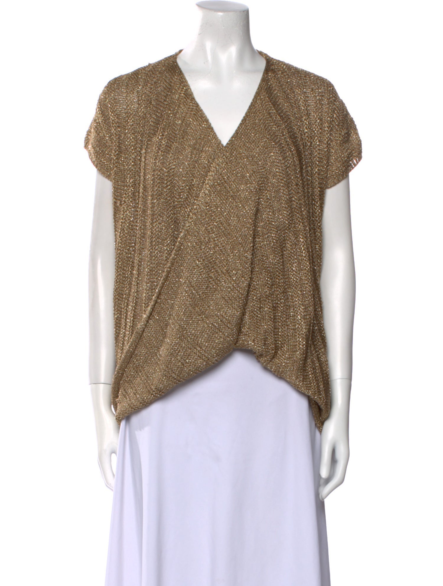 Calypso St. Barth V-Neck Short Sleeve Crop Top