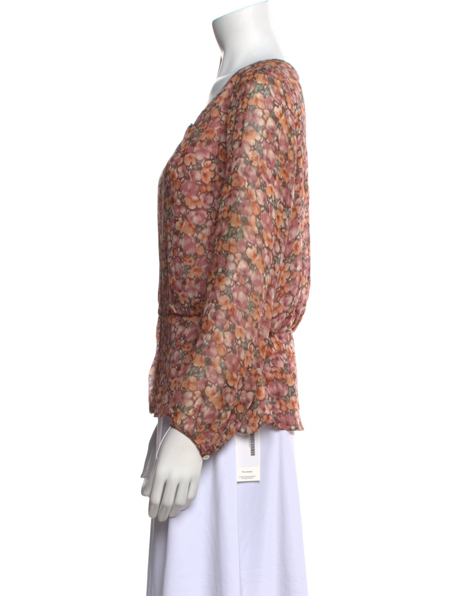 Calypso St. Barth Silk Floral Print Blouse