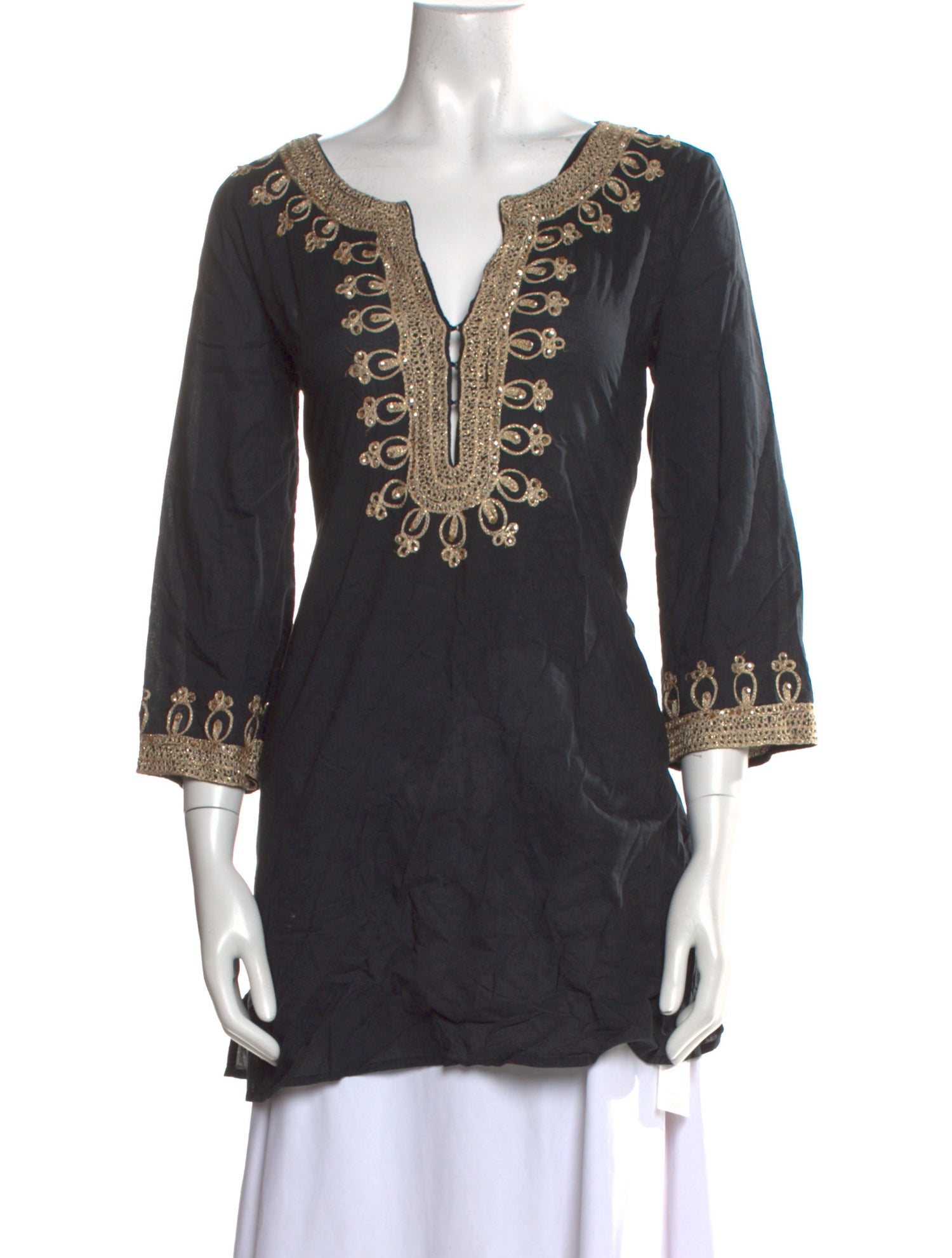 Calypso St. Barth Printed V-Neck Tunic