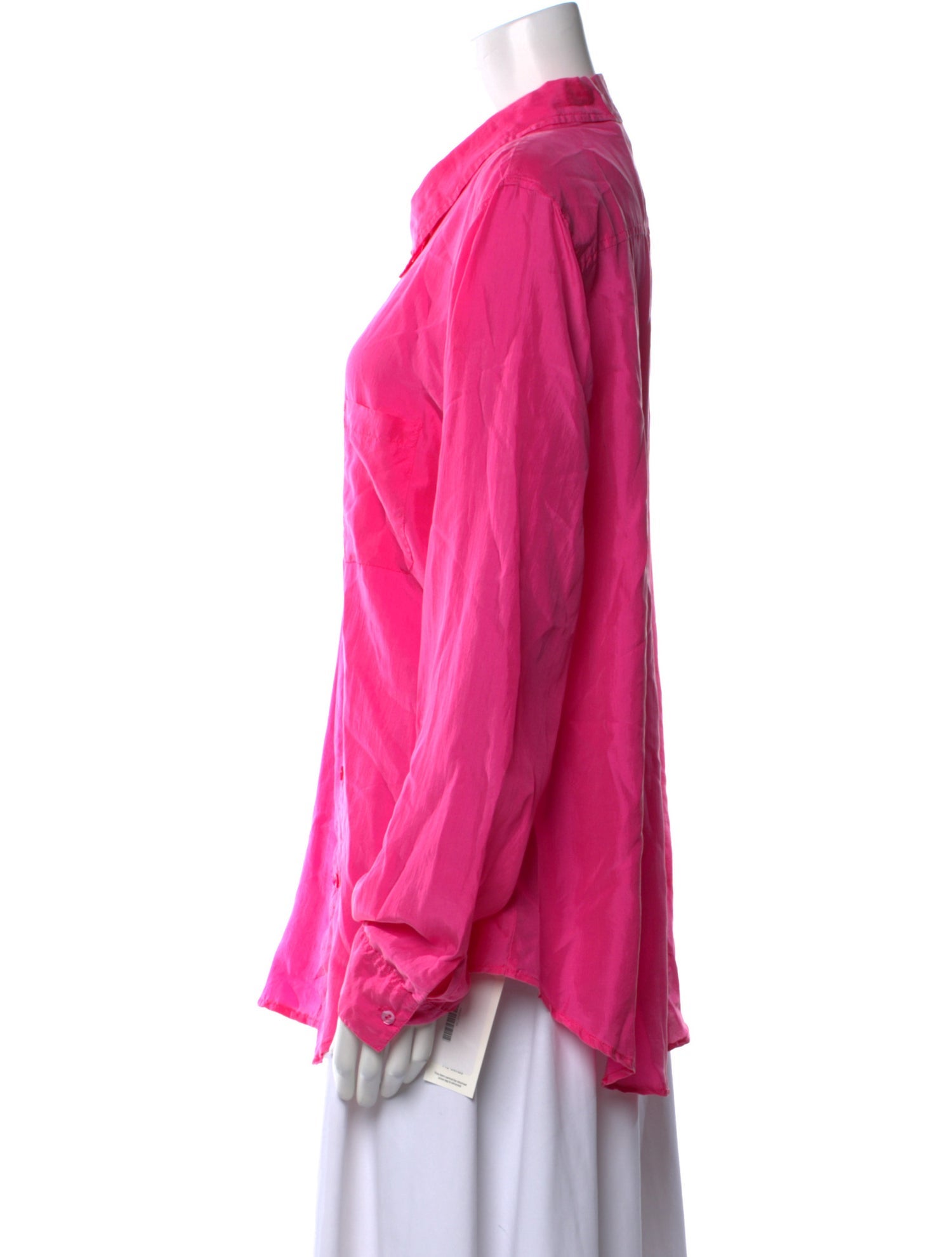 Calypso St. Barth Silk Long Sleeve Button-Up Top