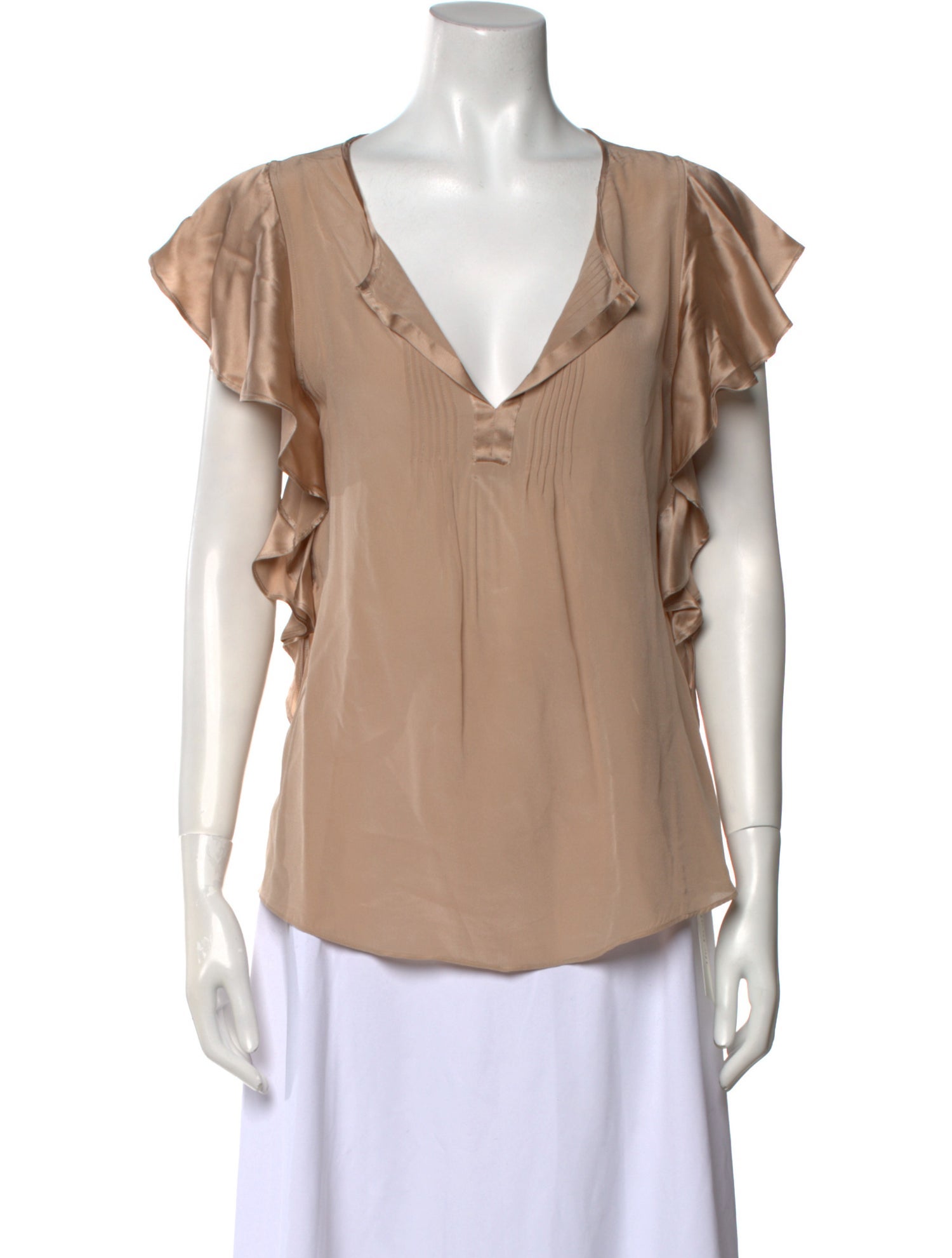 Calypso St. Barth Silk V-Neck Blouse
