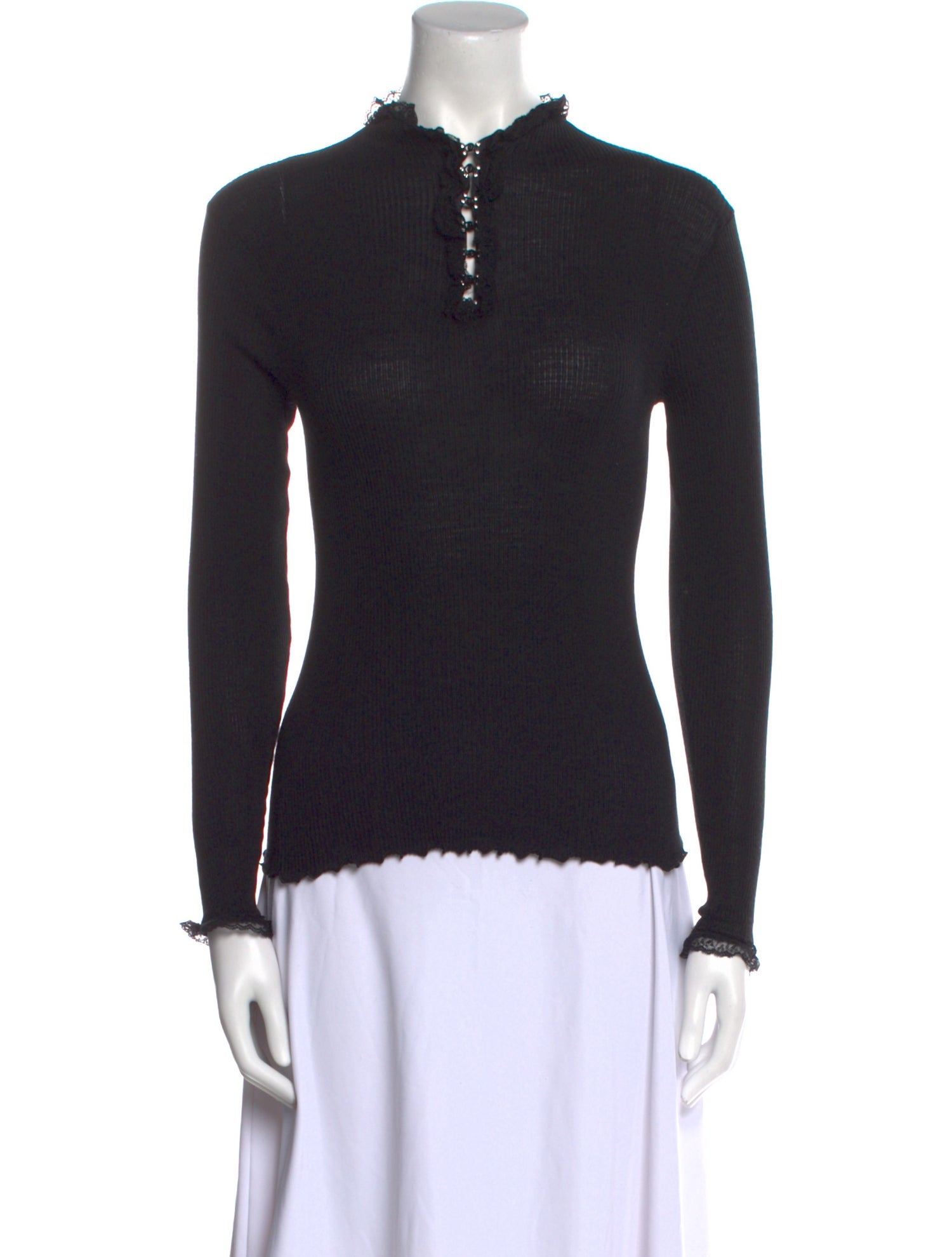 Calypso St. Barth Wool Mock Neck Top