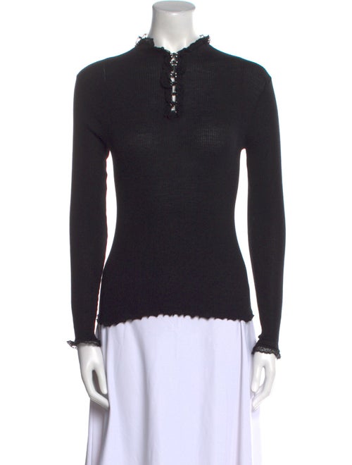Calypso St. Barth Wool Mock Neck Top