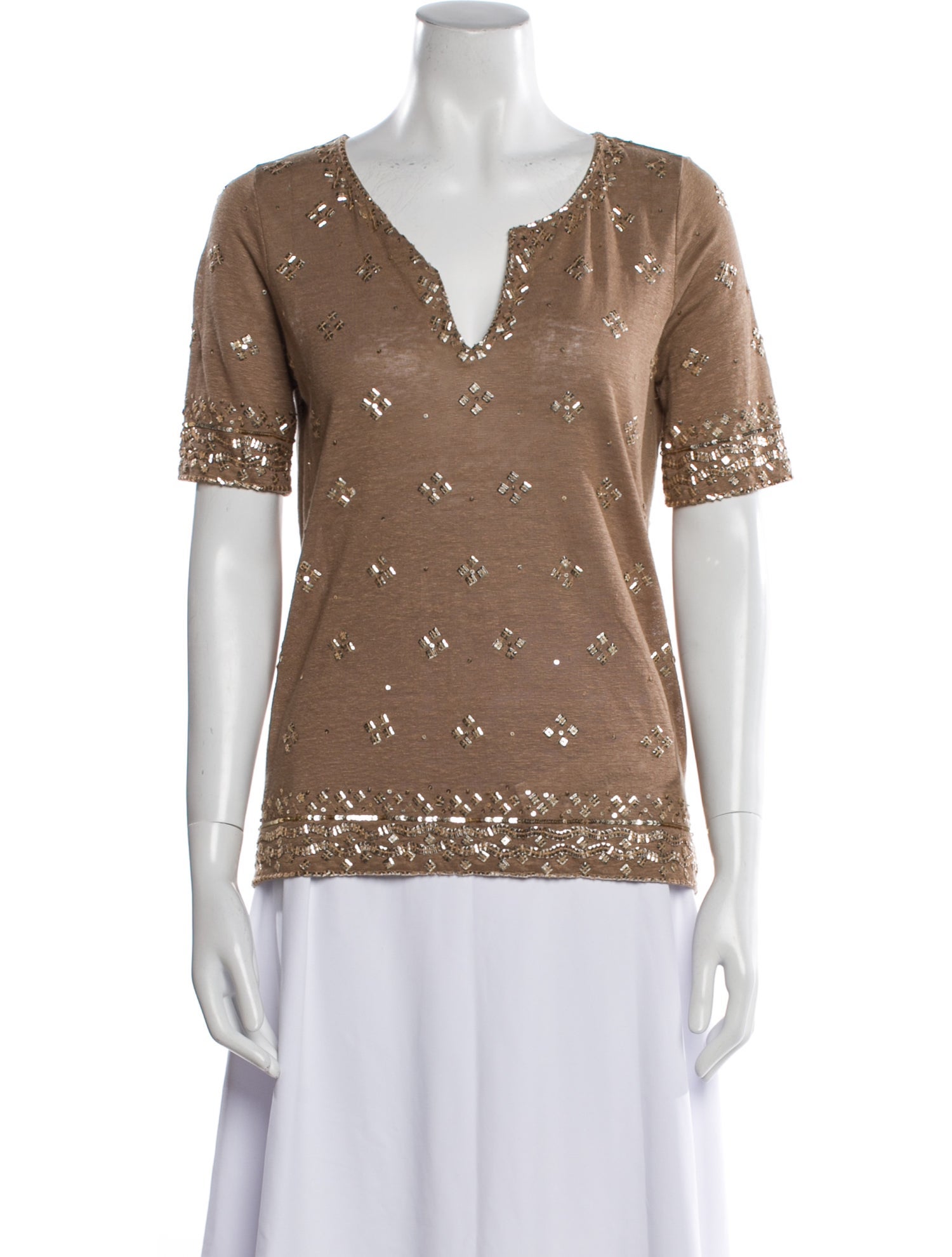 Calypso St. Barth Linen V-Neck Sweater