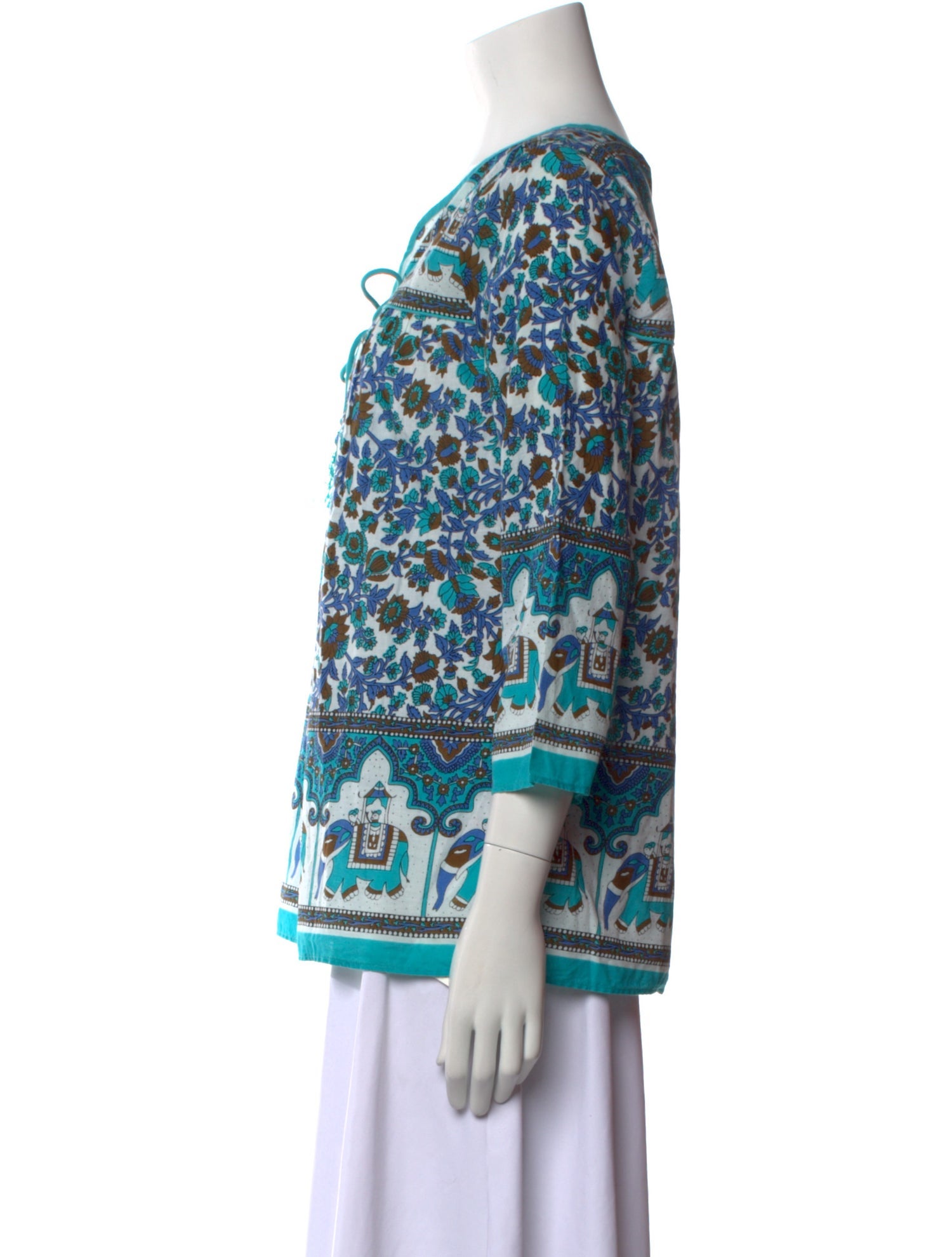 Calypso St. Barth Printed V-Neck Tunic