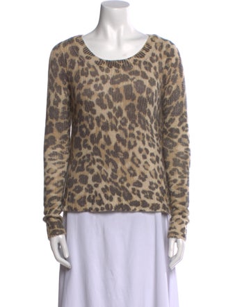 Calypso St. Barth Cashmere Animal Print Sweater