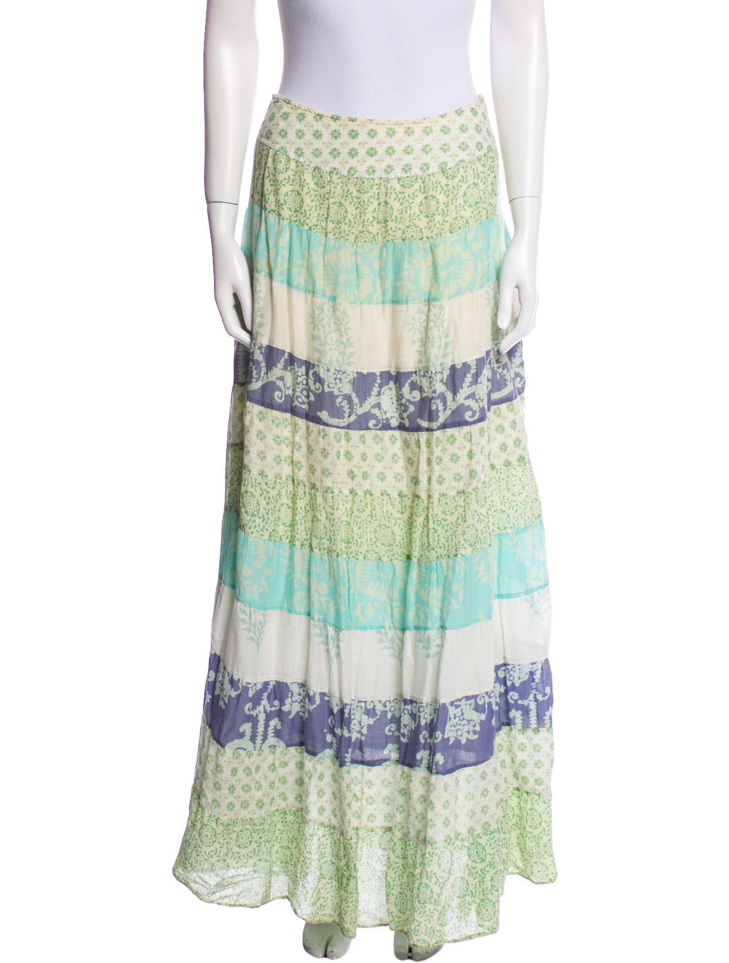 Calypso St. Barth Floral Print Long Skirt