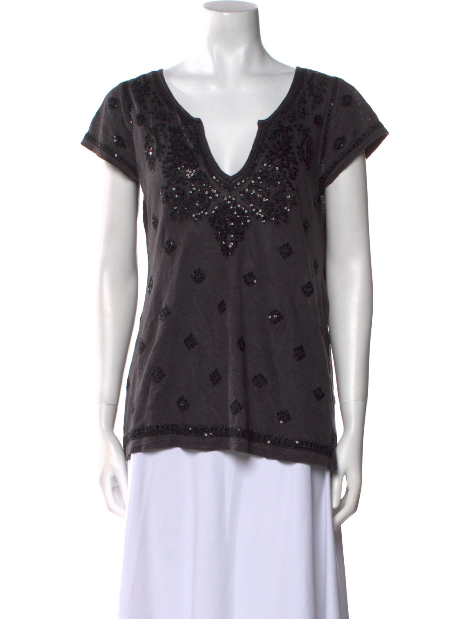 Calypso St. Barth Linen V-Neck T-Shirt