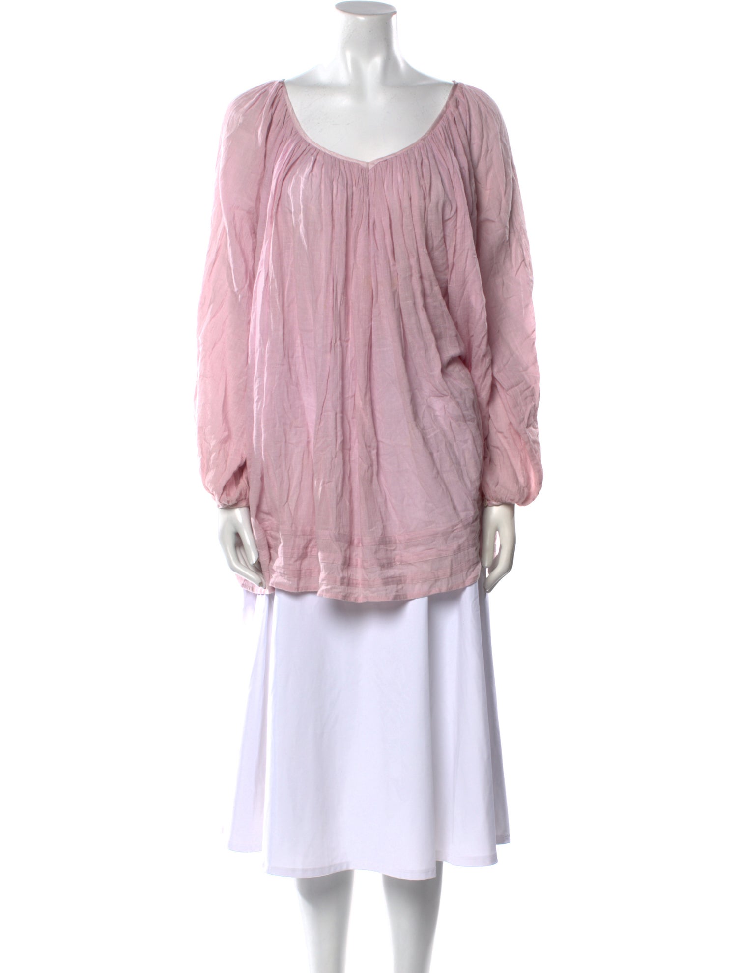 Calypso St. Barth Scoop Neck Long Sleeve Tunic