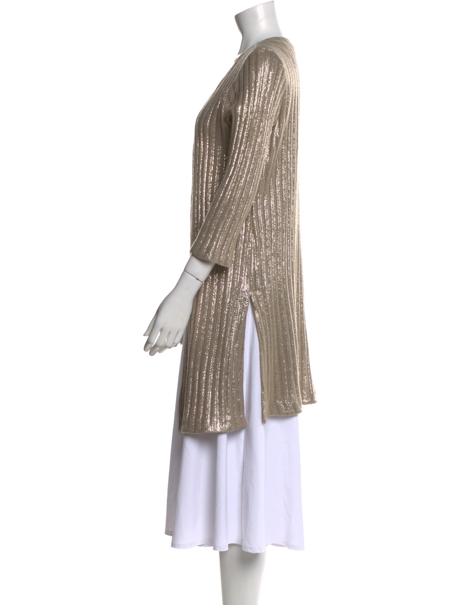 Calypso St. Barth Striped Open Front Sweater