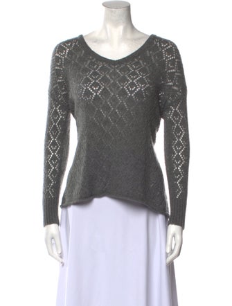 Calypso St. Barth Cashmere Lace Pattern Sweater