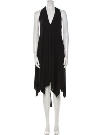 Calypso St. Barth V-Neck Midi Length Dress