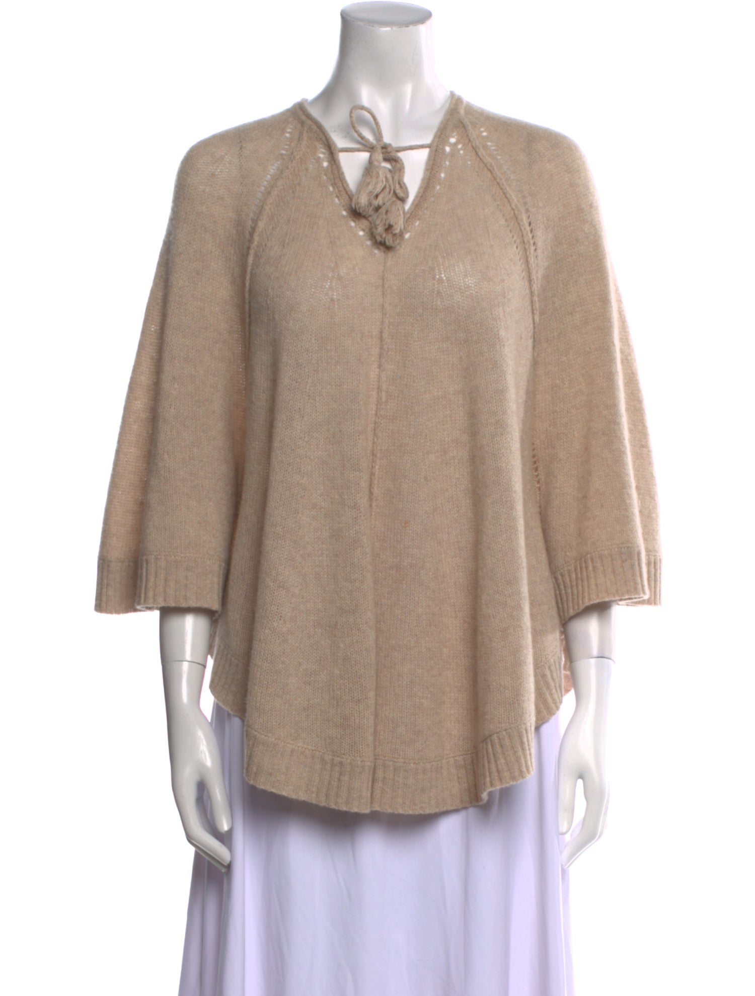 Calypso St. Barth Cashmere Tie Neck Sweater