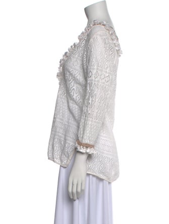 Calypso St. Barth V-Neck Three-Quarter Sleeve Top