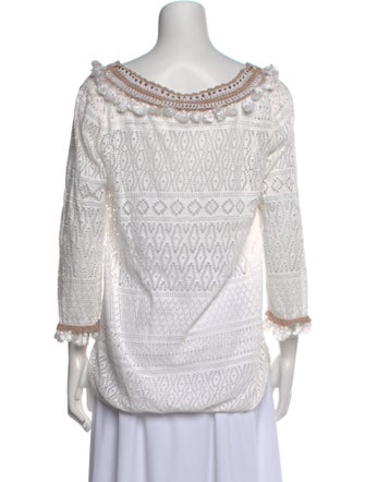 Calypso St. Barth V-Neck Three-Quarter Sleeve Top