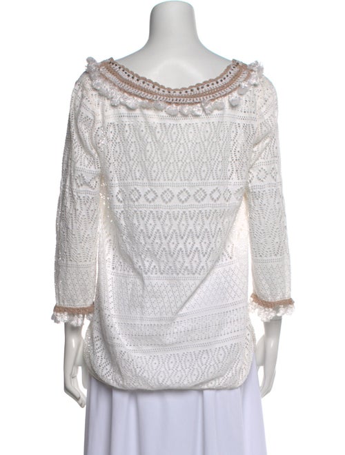 Calypso St. Barth V-Neck Three-Quarter Sleeve Top