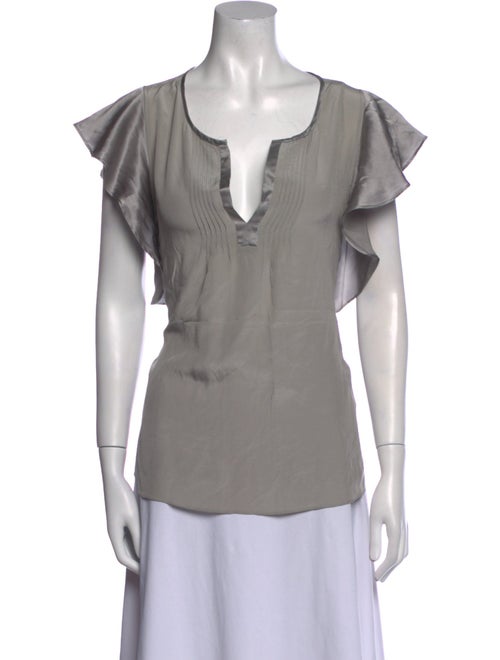 Calypso St. Barth Silk V-Neck Top