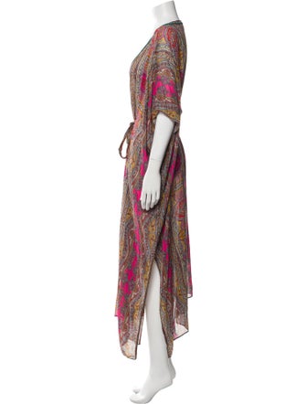 Calypso St. Barth Paisley Print Long Dress