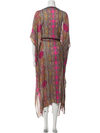 Calypso St. Barth Paisley Print Long Dress