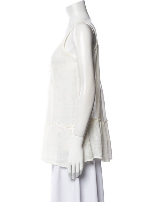 Calypso St. Barth Linen V-Neck Blouse