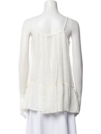 Calypso St. Barth Linen V-Neck Blouse