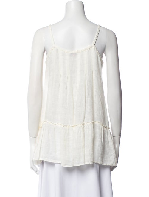 Calypso St. Barth Linen V-Neck Blouse