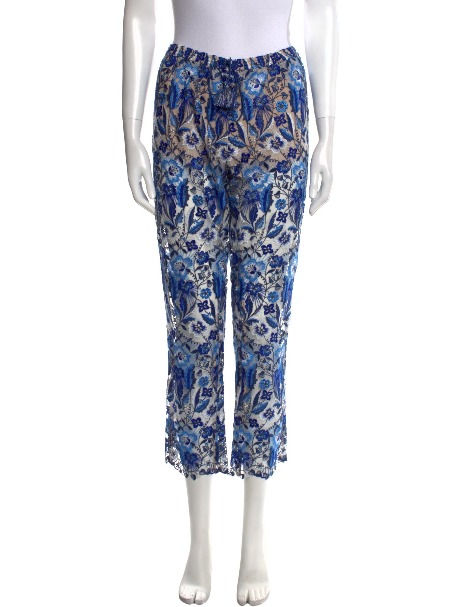 Calypso St. Barth Floral Print Straight Leg Pants
