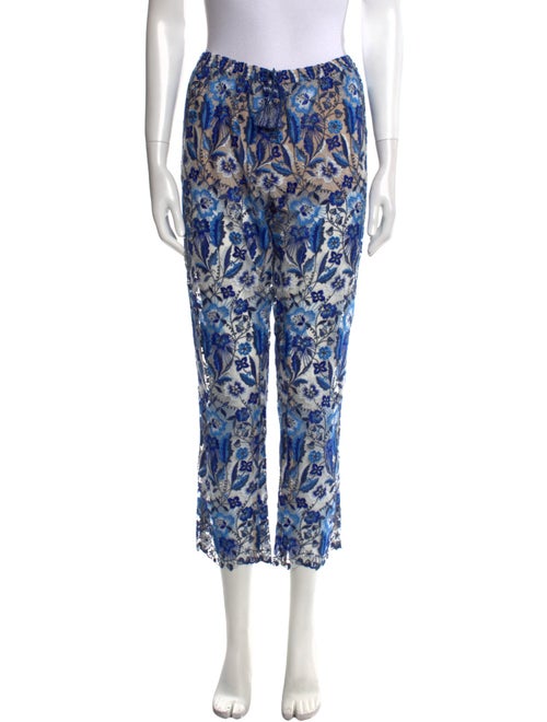 Calypso St. Barth Floral Print Straight Leg Pants
