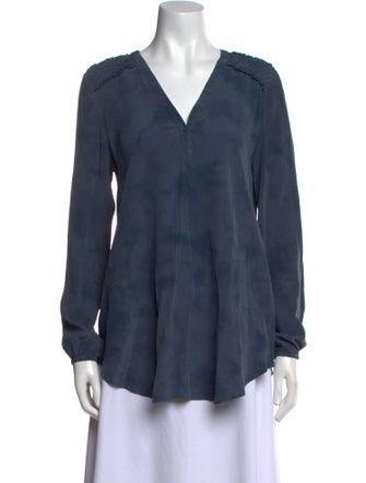 Calypso St. Barth Silk V-Neck Blouse