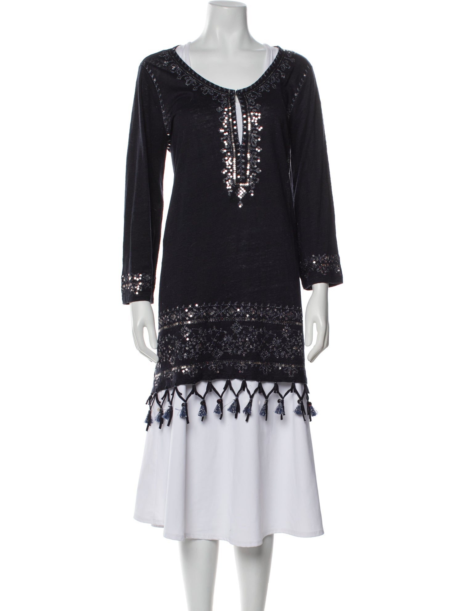 Calypso St. Barth Linen Scoop Neck Tunic