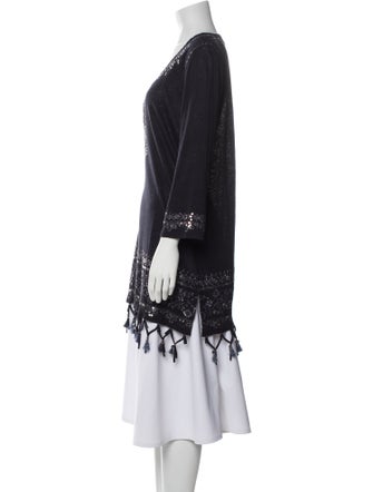 Calypso St. Barth Linen Scoop Neck Tunic